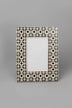 Kyoto Black Cubic Pattern Photo Frame — close-up view, G Decor