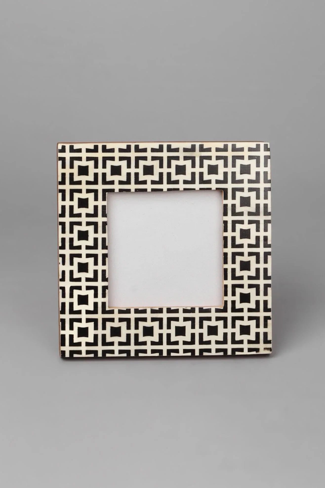 Kyoto Black Cubic Pattern Photo Frame — alternate view, G Decor