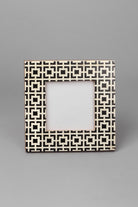 Kyoto Handcrafted Black Cubic Pattern Photo Frame Zen Picture Display - G Decor