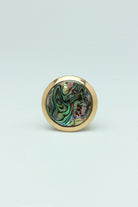 La Belle Mother of Pearl and Polished Brass Cabinet Pull Knob — alternate view, G Decor