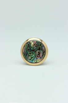 La Belle Mother of Pearl and Polished Brass Cabinet Pull Knob