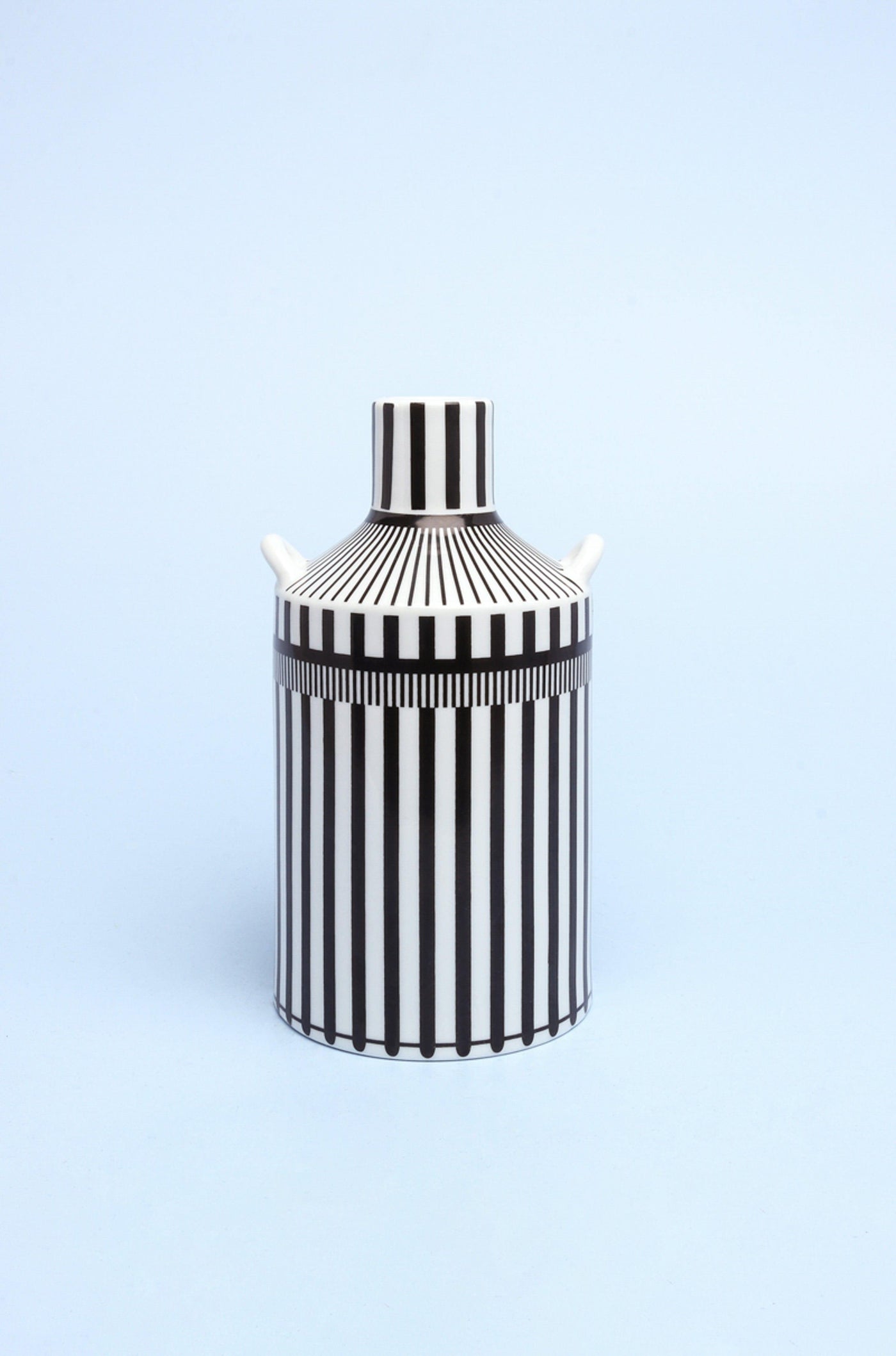 Gdecorstore Vases White / Medium Lagos Black and White Ceramic Stripe Artistic Abstract Geometric Bold Lines Pattern Vase