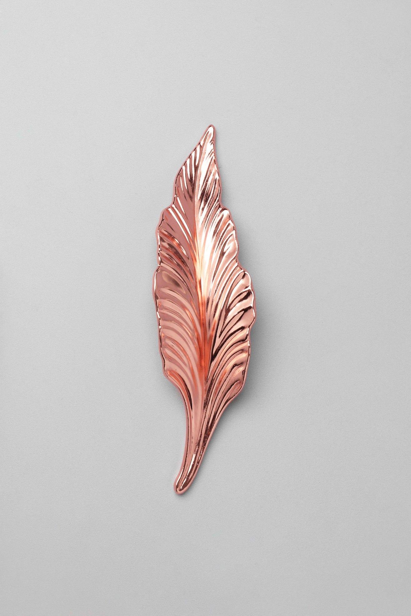 G Decor Rose Gold Leaves Cupboard Pull Draw Handle