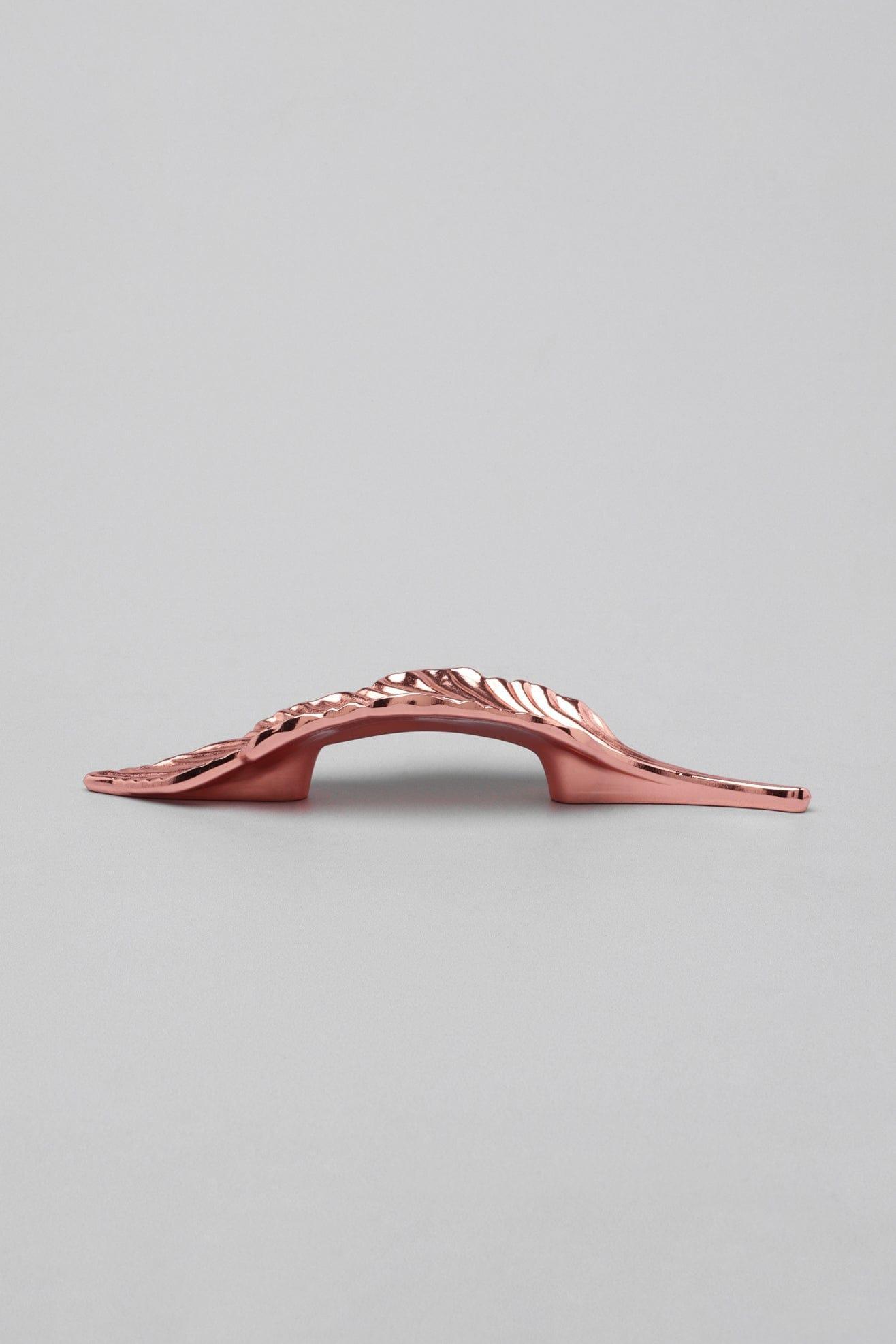 Large Rose Gold Leaves Cupboard Pull Draw Handle - G Decor