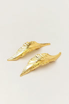 Large Naturalé No.01 Gold Leaf Cabinet Pull — close-up view, G Decor
