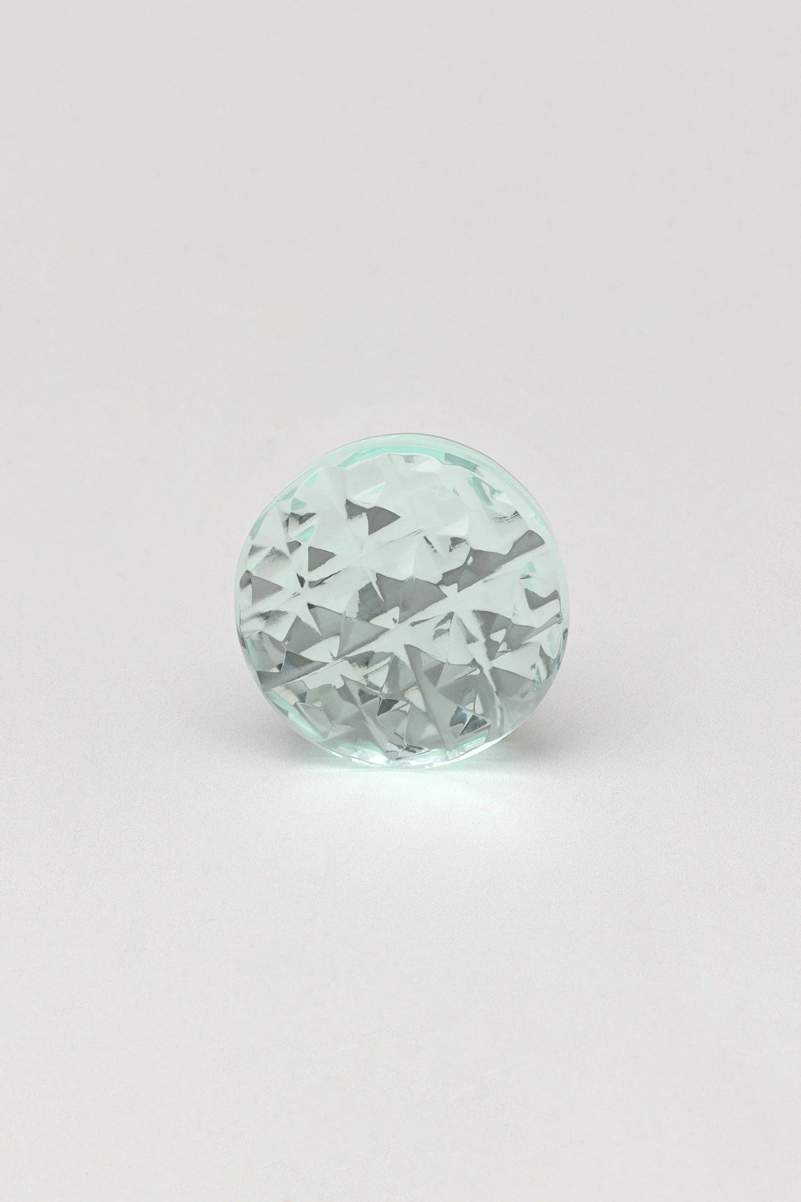 Lumiére Diamond-Cut Crystal Glass Cabinet Knob — alternate view, G Decor
