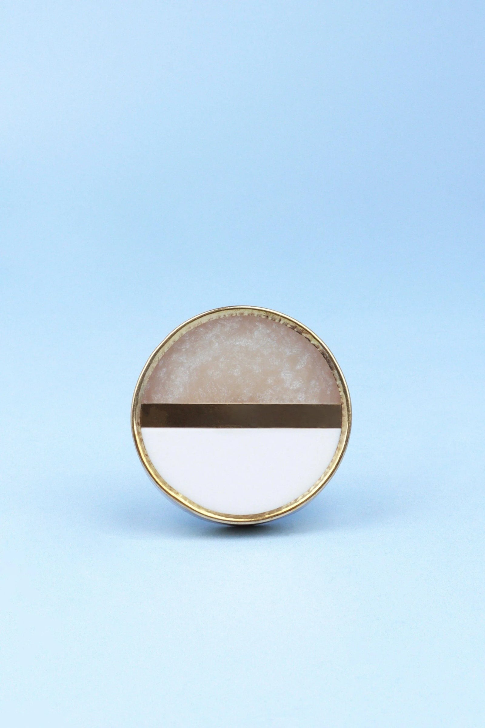 Lunar Crest White and Gold Two-Tone Cabinet Knob — alternate view, G Decor