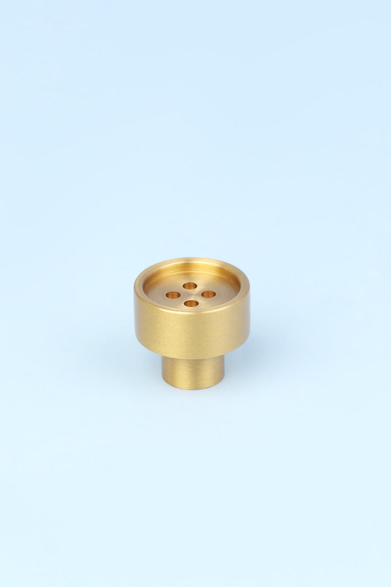 Gdecorstore Door Knobs & Handles Gold Luxury Solid Brass Button Door Knobs