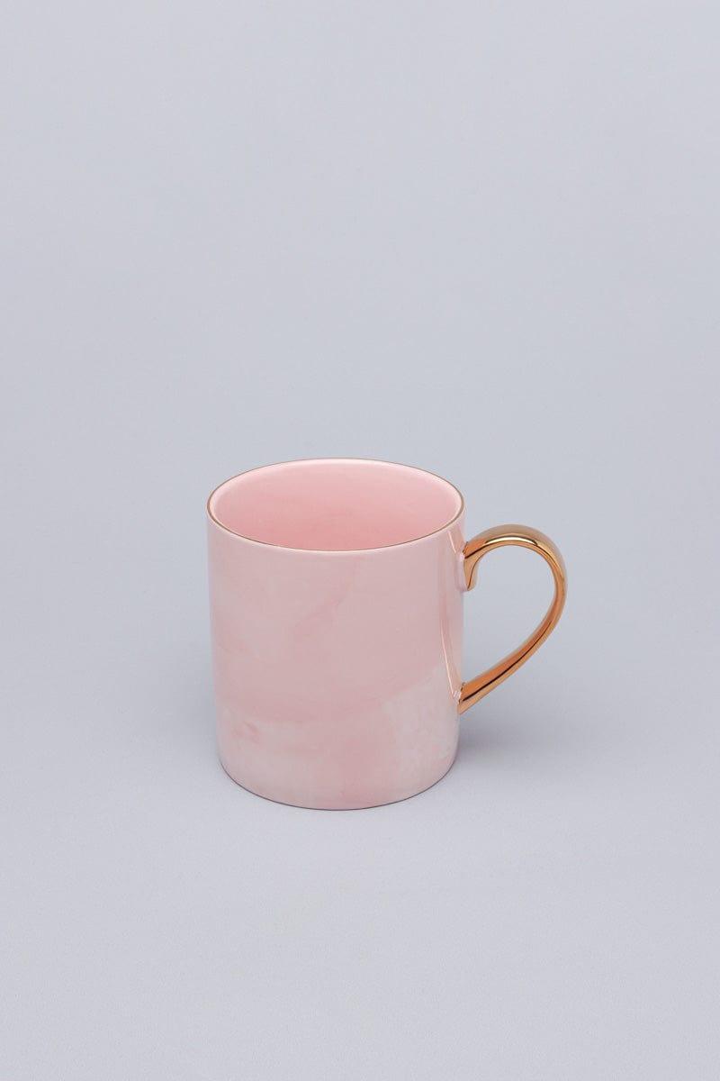 Gdecorstore Mugs and Cups Pink Marble Effect Coffee Mugs In Pink Or Grey Finish