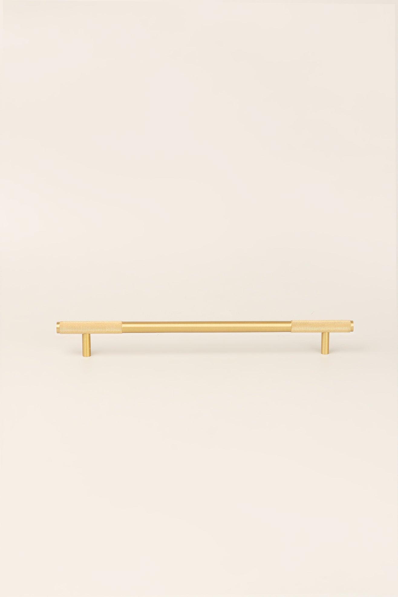 Matt Brass Solid Knurled T Bar Kitchen Gold Cupboard Handles - G Decor