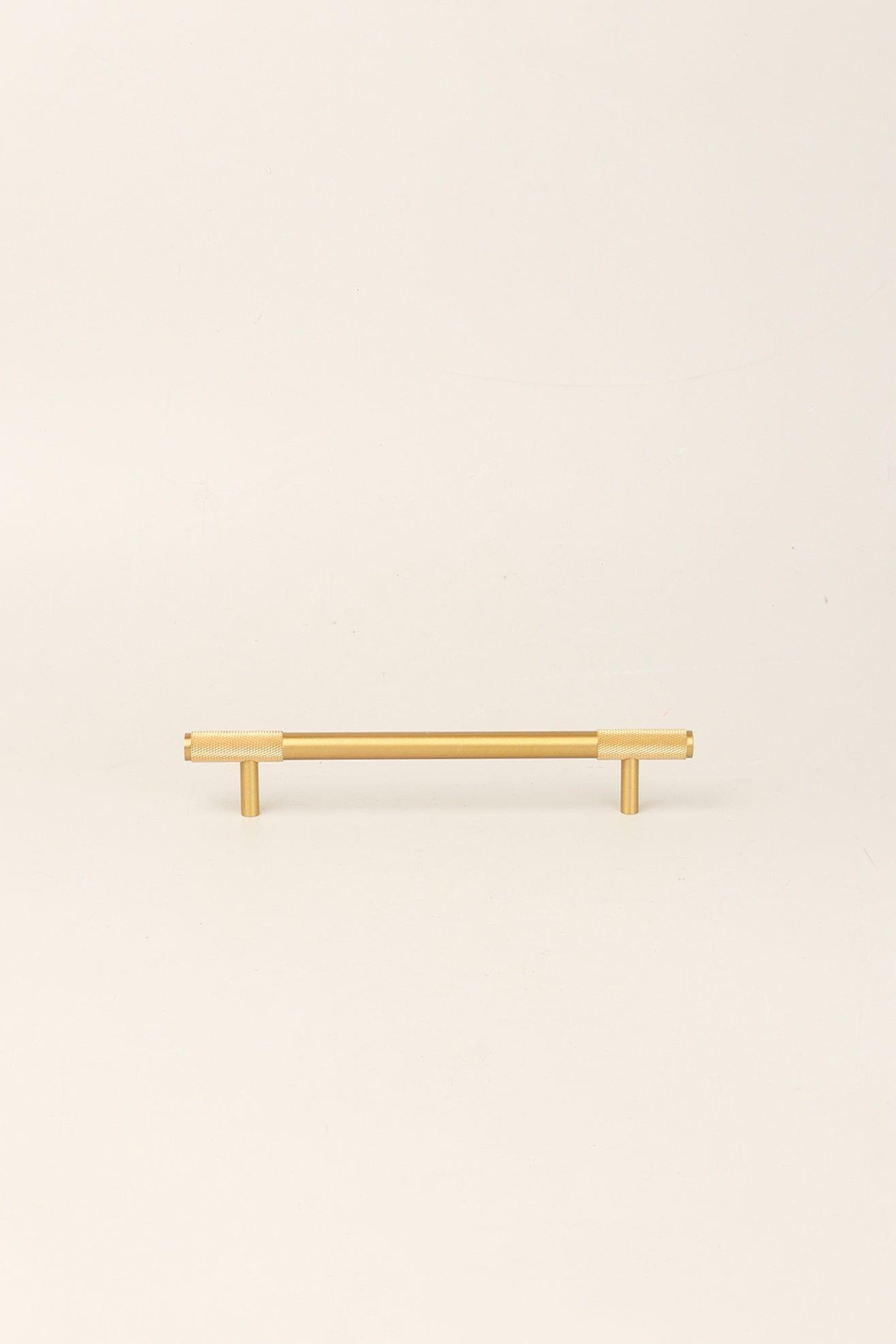 Matt Brass Solid Knurled T Bar Kitchen Gold Cupboard Handles - G Decor