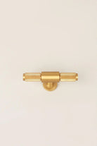 Mayfair Knurled Brass Single T-Bar Handle — close-up view, G Decor