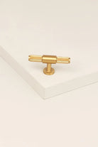 Mayfair Knurled Brass Single T-Bar Handle — G Decor