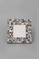Mediterranean Silver and Blue Mosaic Photo Frame — lifestyle view, G Decor