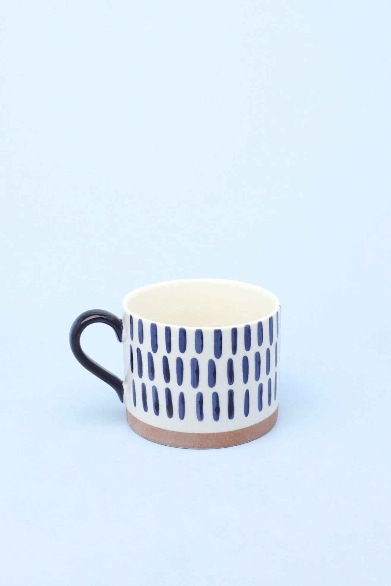 Milo Blue Brushstroke Ceramic Mugs, Set of 4 — close-up view, G Decor