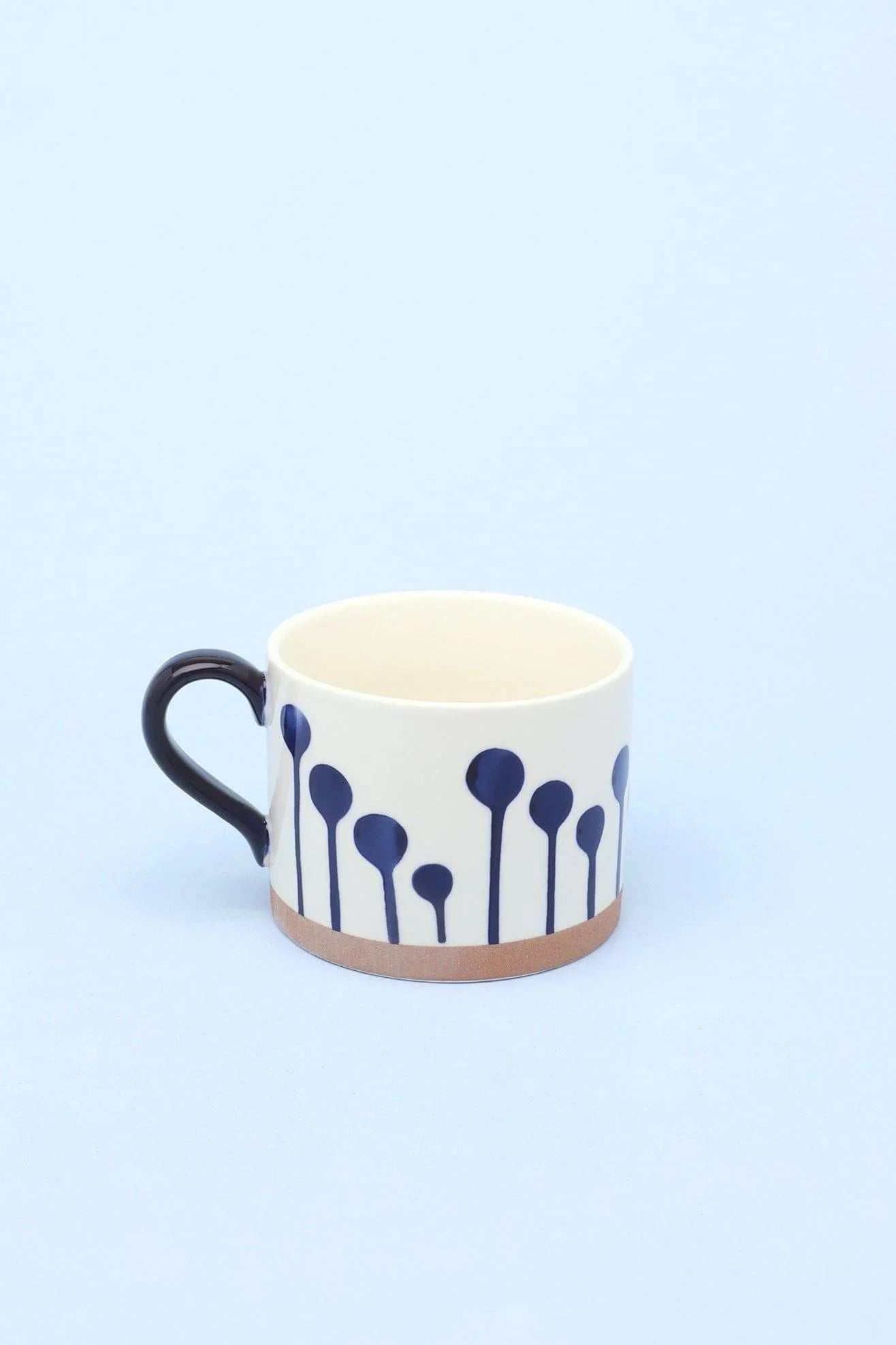 Milo Blue Brushstroke Ceramic Mugs, Set of 4 — lifestyle view, G Decor