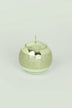 mirror-glass-effect-clarae-limited-edition-hand-finished-light-green-stripe-glitter-pillar-and-ball-candles-g-decor-30391 - G Decor
