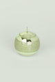 Mirror Glass Effect Clarae Limited Edition Hand-Finished Light Green Stripe Glitter Pillar & Ball Candles - G Decor