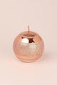 Mirror Glass Effect Clarae Limited Edition Hand-Finished Rose Gold Stripe Glitter Pillar & Ball Candles - G Decor