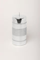 Mirror Glass Effect Clarae Limited Edition Hand-Finished Silver Stripe Glitter Pillar & Ball Candles - G Decor