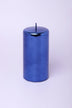 Clarae Reflet Mirror Glass Pillar and Ball Candle in Deep Sapphire — alternate view, G Decor