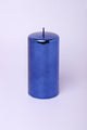 Mirror Glass Effect Limited Edition Clarae Reflet Deep Sapphire Pillar & Ball Candle - G Decor