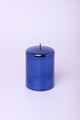 Mirror Glass Effect Limited Edition Clarae Reflet Deep Sapphire Pillar & Ball Candle - G Decor