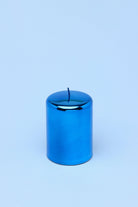 Mirror Glass Effect Limited Edition Clarae Reflet Electric Azure Pillar & Ball Candle - G Decor