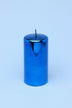 Clarae Reflet Mirror Glass Pillar and Ball Candle in Electric Azure — lifestyle view, G Decor