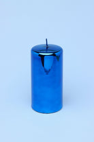 Mirror Glass Effect Limited Edition Clarae Reflet Electric Azure Pillar & Ball Candle - G Decor
