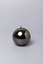 Clarae Reflet Mirror Glass Pillar and Ball Candle in Grey Mist — lifestyle view, G Decor