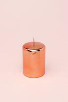 Mirror Glass Effect Limited Edition Clarae Reflet Rose Gold Pillar & Ball Candle - G Decor
