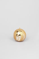 Mirror Glass Effect Limited Edition Hand-Finished Gold Spiral Glitter Pillar & Ball Candles - G Decor