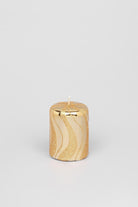 Mirror Glass Effect Limited Edition Hand-Finished Gold Spiral Glitter Pillar & Ball Candles - G Decor