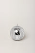 Mirror Glass Pillar and Ball Candles in Silver Swirl Glitter — lifestyle view, G Decor