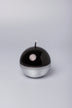 Mirror Glass Pillar and Ball Candles in Two-Tone Black Onyx and Silver — alternate view, G Decor