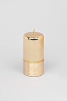 Mirror Glass Effect Limited Edition Hand-Finished Two-Tone Gold Luxe Pillar & Ball Candles - G Decor
