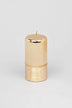 Mirror Glass Effect Limited Edition Hand-Finished Two-Tone Gold Luxe Pillar & Ball Candles - G Decor