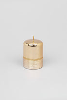 Mirror Glass Effect Limited Edition Hand-Finished Two-Tone Gold Luxe Pillar & Ball Candles - G Decor