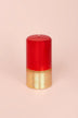 Mirror Glass Pillar and Ball Candles, Red Ruby and Gold — lifestyle view, G Decor