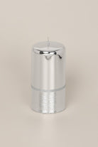 Mirror Glass Effect Limited Edition Hand-Finished Two-Tone Silver Glow Pillar & Ball Candles - G Decor