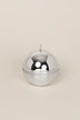 Mirror Glass Pillar and Ball Candles, Two-Tone Silver — alternate view, G Decor