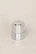 Mirror Glass Pillar and Ball Candles, Two-Tone Silver — close-up view, G Decor