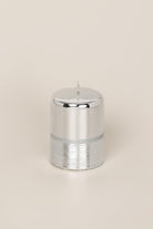 Mirror Glass Effect Limited Edition Hand-Finished Two-Tone Silver Glow Pillar & Ball Candles - G Decor