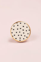 Monochrome Dotted Deco Hand-Painted Ceramic Knobs - G Decor