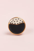 Monochrome Dotted Deco Hand-Painted Ceramic Knobs - G Decor