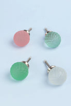 Moonlit Gem Spiral Matte Glass Cabinet Knob in Light Colours — G Decor
