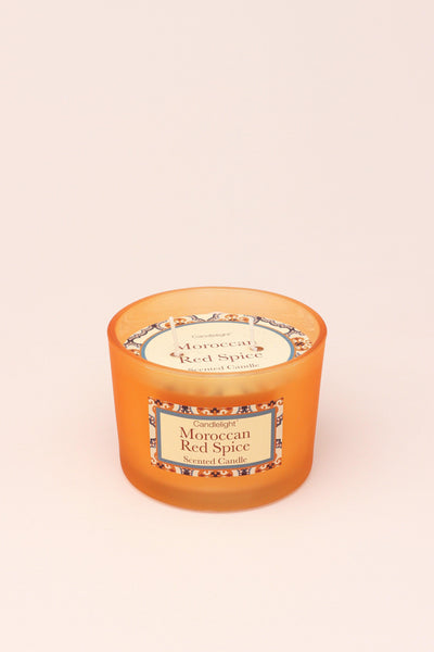 G Decor Candles Orange Moroccan Red Spice Orange Frosted Glass, Perfect for Meditation, Large Jar Candle