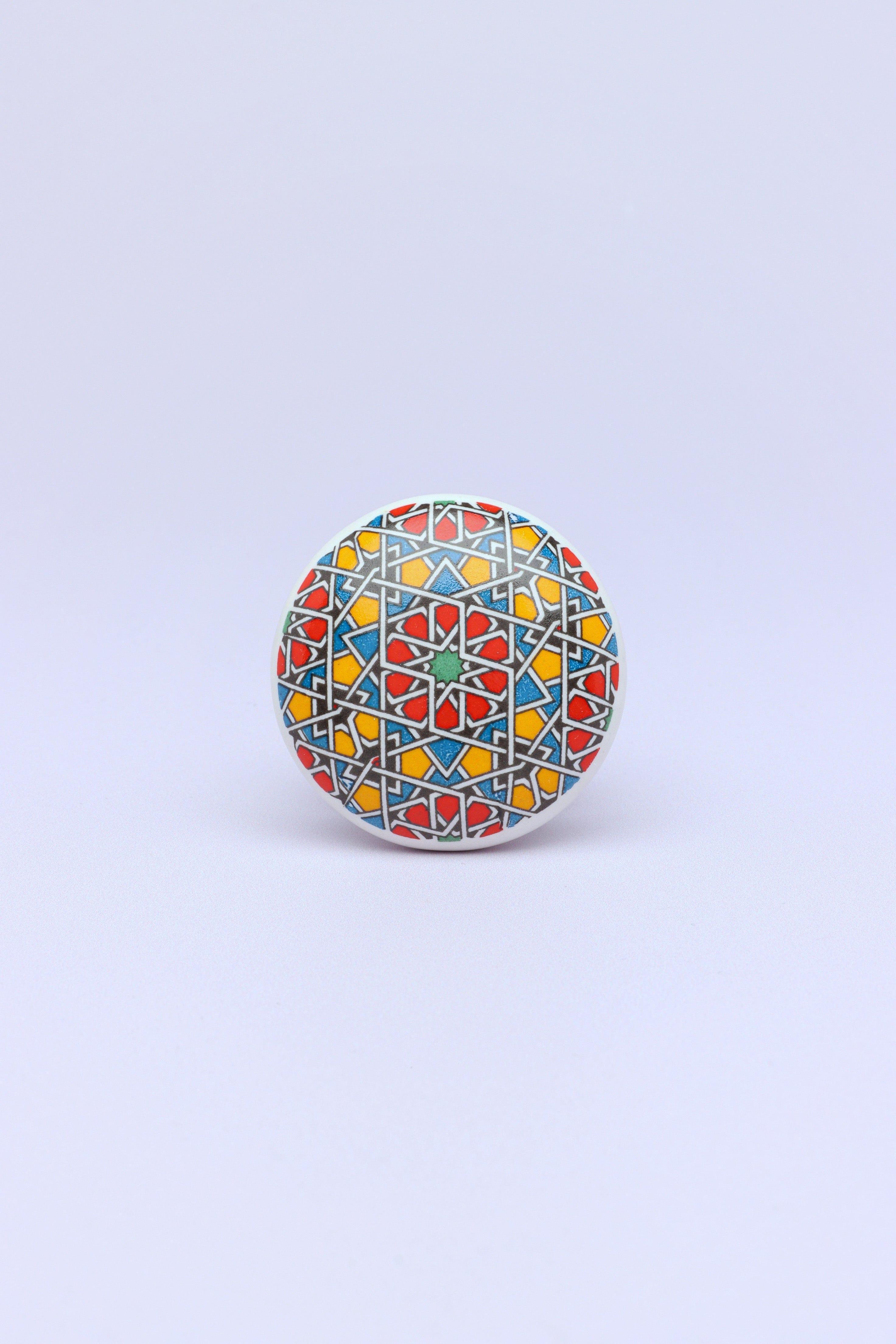 Moroccan Tile Design Ceramic Cabinets Door Knob - G Decor