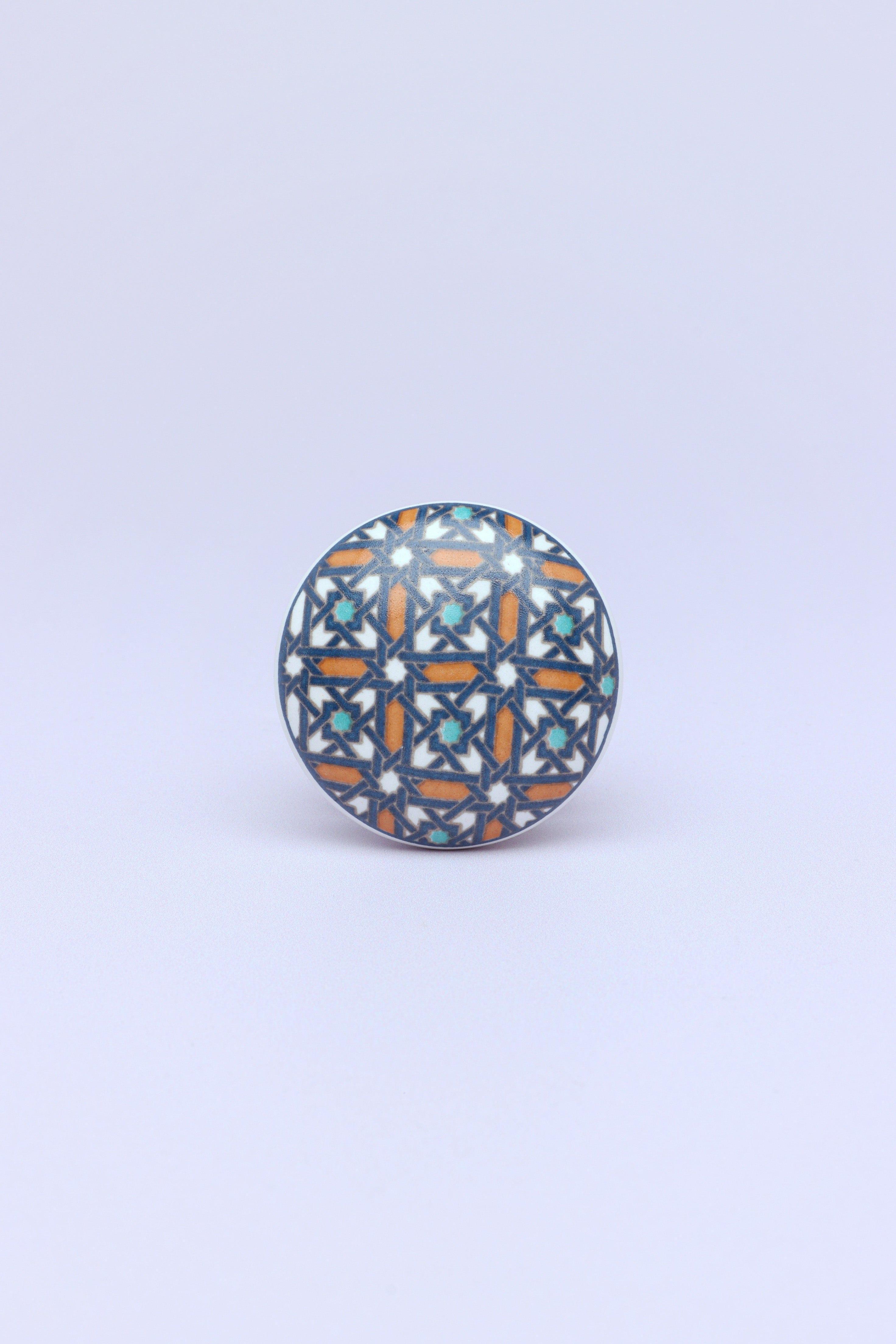 Moroccan Tile Design Ceramic Cabinets Door Knob - G Decor